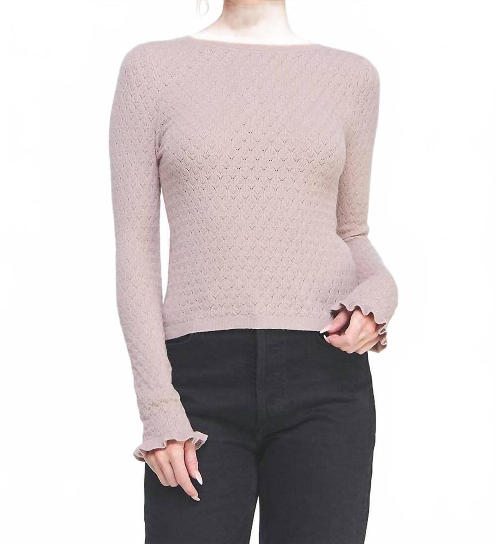 NEW ALLIE ROSE chic reverie knit top in beige